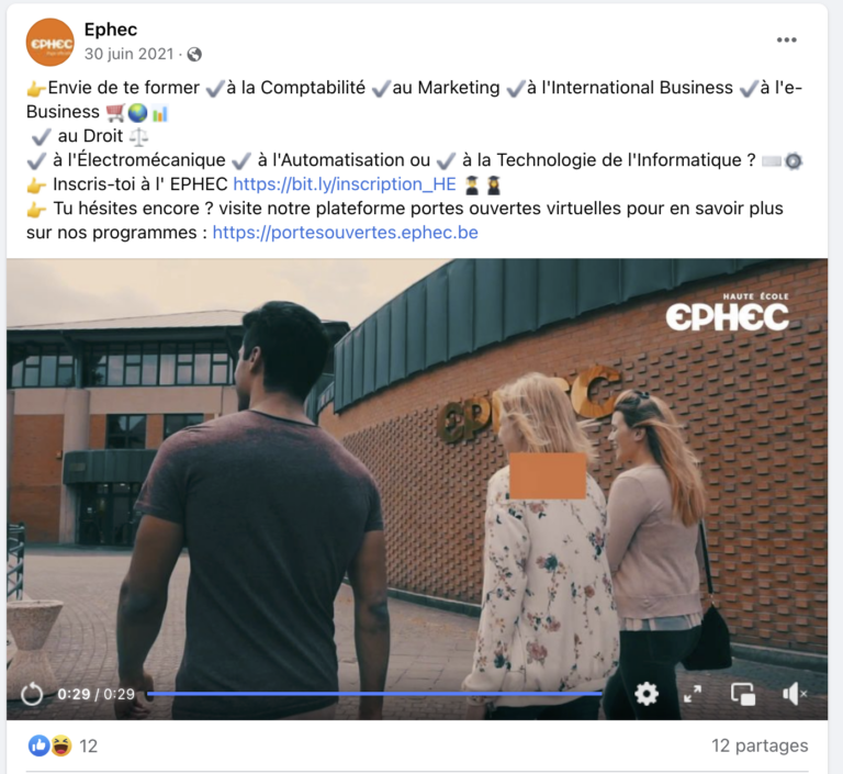 Social media campaign for EPHEC