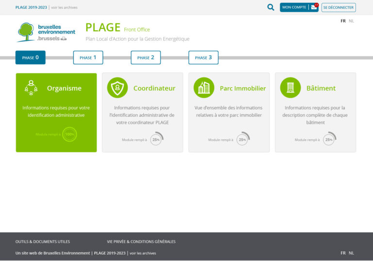 Bruxelles Environnement - Landing page